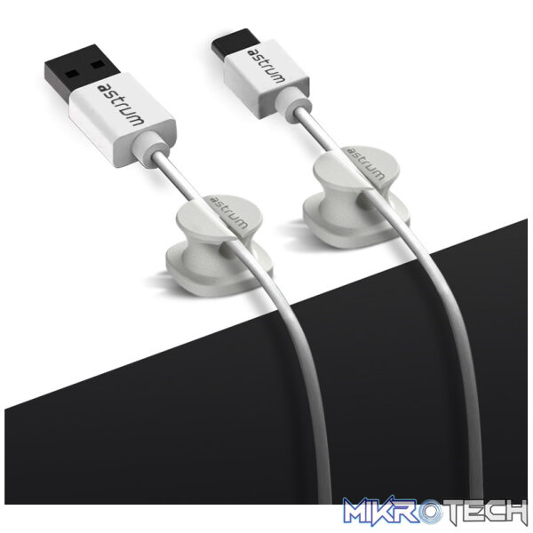 CO060 Mini Cable Organizer Clips - 4 Piece Set for Cable Management - White - Image 5